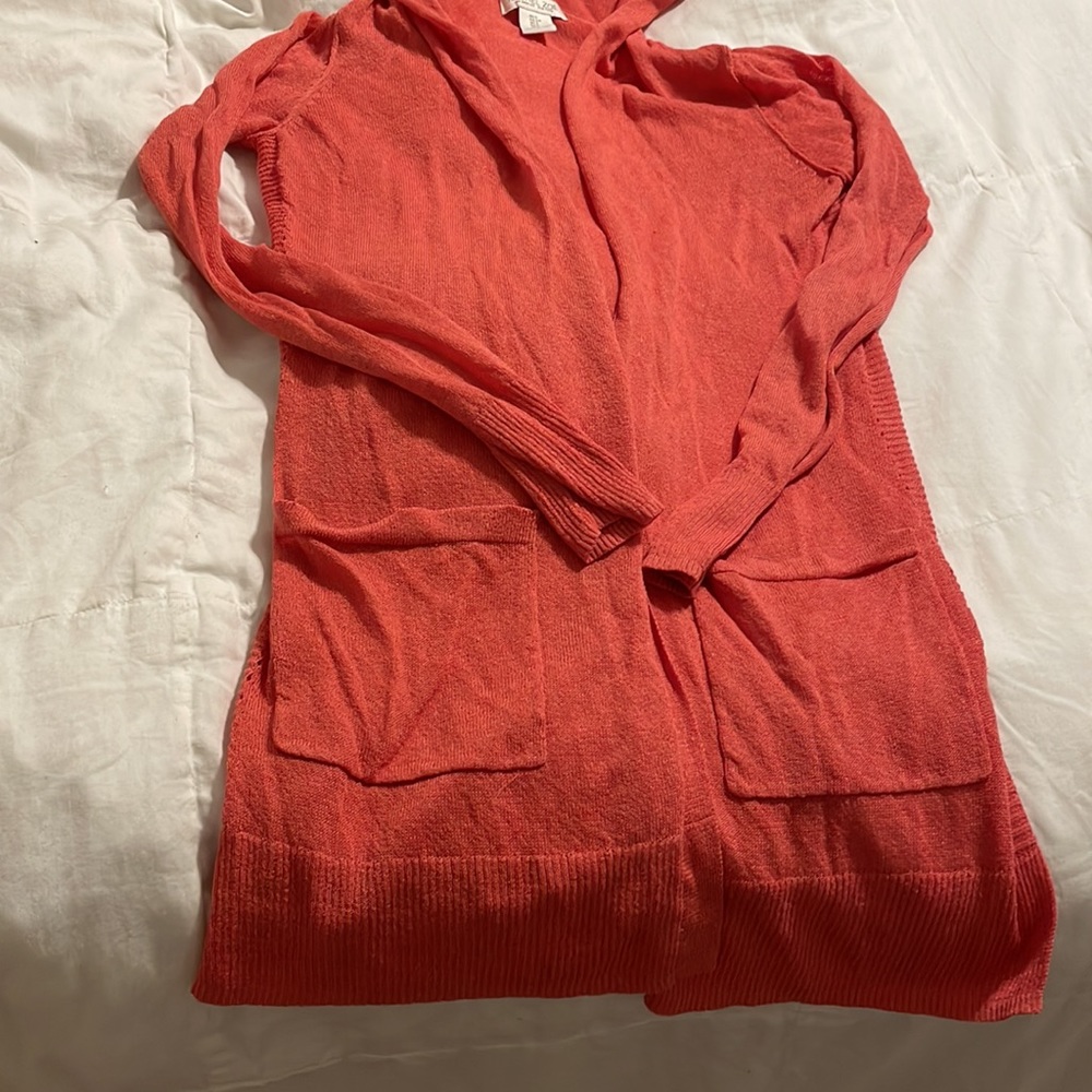 Rachel Zoe - Knit Long Sleeve Open Hoodie Sweater - Small - Picture 4 of 9